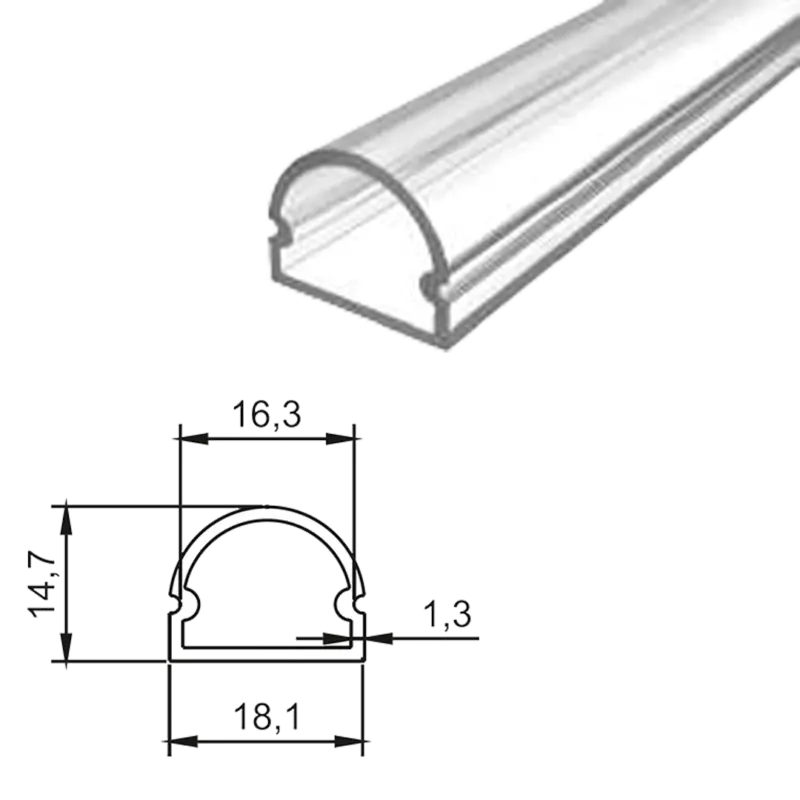 P 21-01 PLS-LED 8W Aydınlatma Kanalı